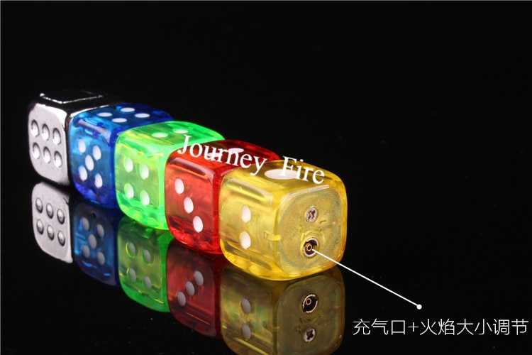 Personality Free Fire Dice Lighter Funny Glowing Toy Butane Refillable Gas Lighter Portable Gadgets For Men Rotatable Lighter