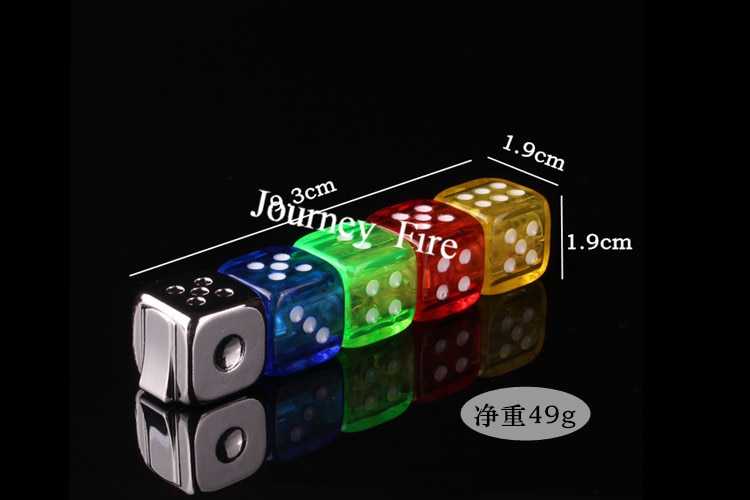 Personality Free Fire Dice Lighter Funny Glowing Toy Butane Refillable Gas Lighter Portable Gadgets For Men Rotatable Lighter