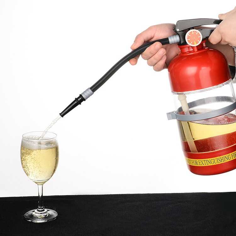 2L Creative Wine Drink Dispenser Fire Extinguisher Pourer Party Beer Water Dispenser Beer Barrels Beverage Liquor Bar Accessory