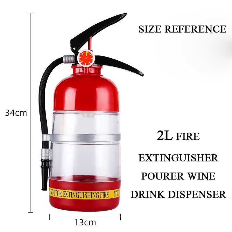 2L Creative Wine Drink Dispenser Fire Extinguisher Pourer Party Beer Water Dispenser Beer Barrels Beverage Liquor Bar Accessory