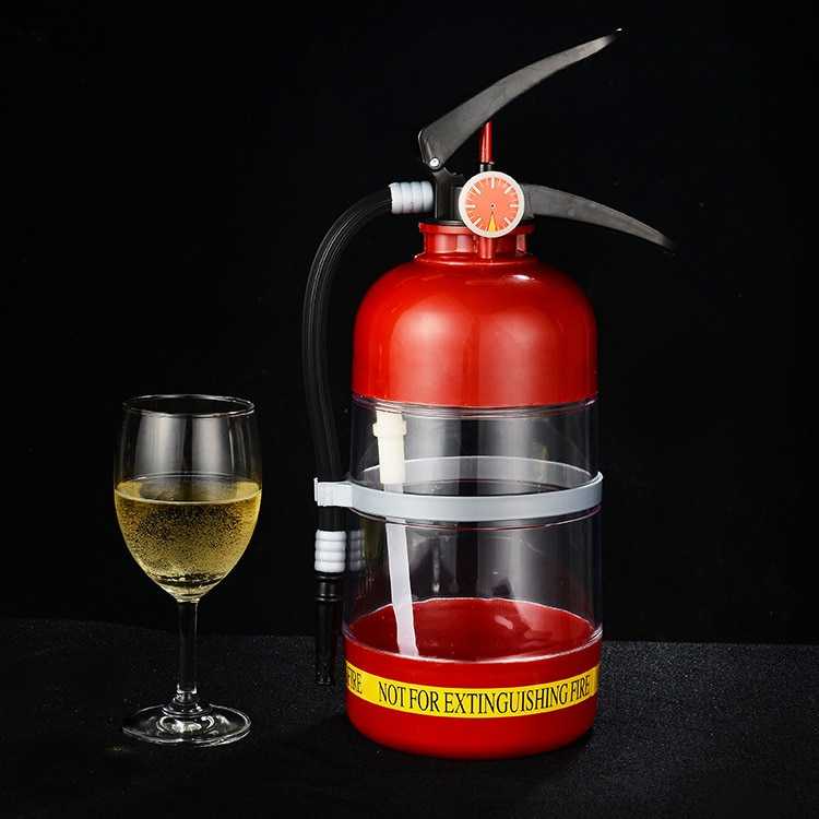 2L Creative Wine Drink Dispenser Fire Extinguisher Pourer Party Beer Water Dispenser Beer Barrels Beverage Liquor Bar Accessory