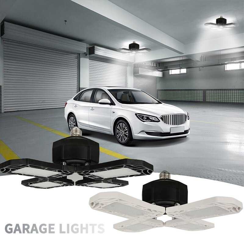 360 Degree LED Light E26/E27 Garage Deformable Indoor Ceiling Light Garage Workshop Hood Mount High Light Garage Workshop Light