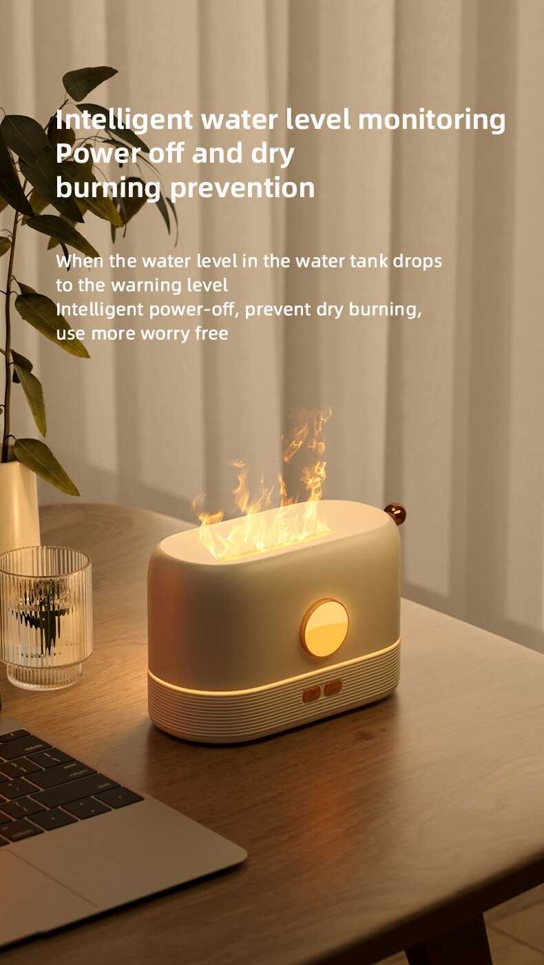 Colorful Flame Aroma Diffuser Air Humidifier Ultrasonic Cool Mist Maker Fogger Led Essential Oil Flame Lamp Difusor