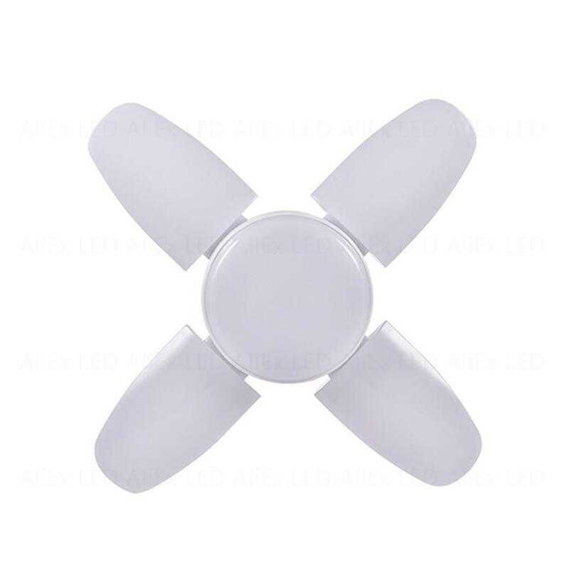 NEW E27 LED Bulb Fan Blade Timing Lamp AC85-265V 28W Foldable Led Light Bulb Lampada Night Light For Home Ceiling Light Lighting