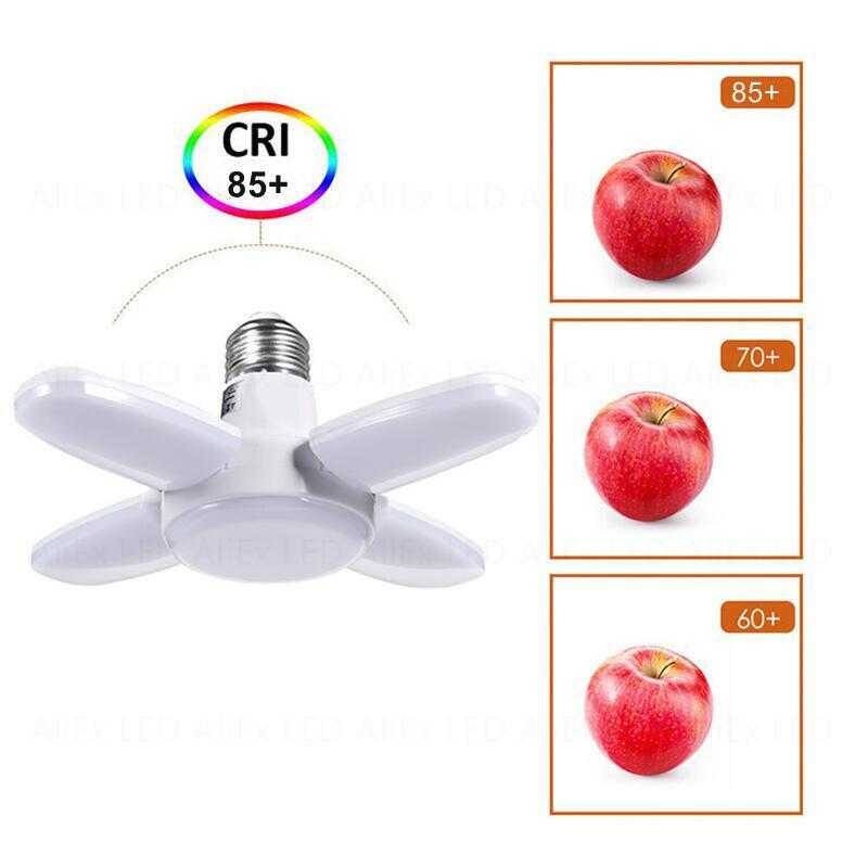 NEW E27 LED Bulb Fan Blade Timing Lamp AC85-265V 28W Foldable Led Light Bulb Lampada Night Light For Home Ceiling Light Lighting