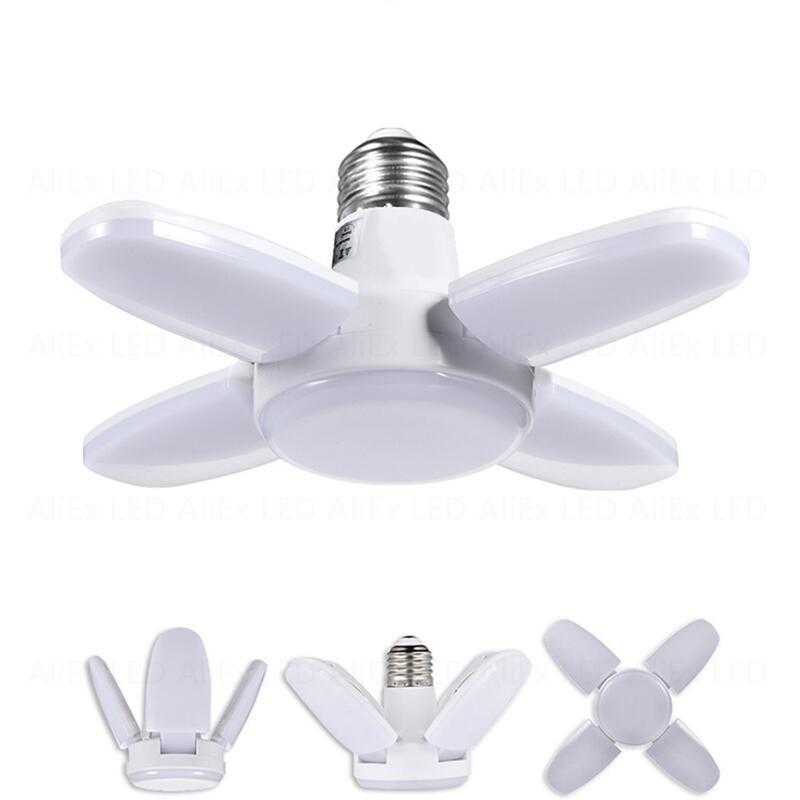 NEW E27 LED Bulb Fan Blade Timing Lamp AC85-265V 28W Foldable Led Light Bulb Lampada Night Light For Home Ceiling Light Lighting