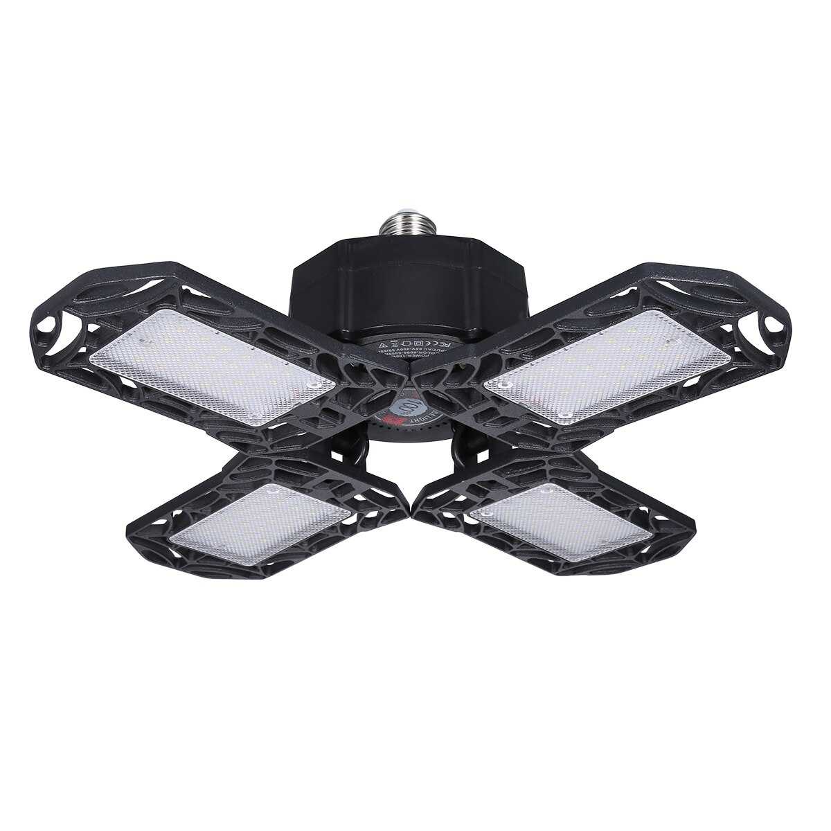 LED Garage Light 360 Degrees 100W Triple Garage Light Glow Deformable Light Indoor Garage Light Premium 10000 Lumens LED Light