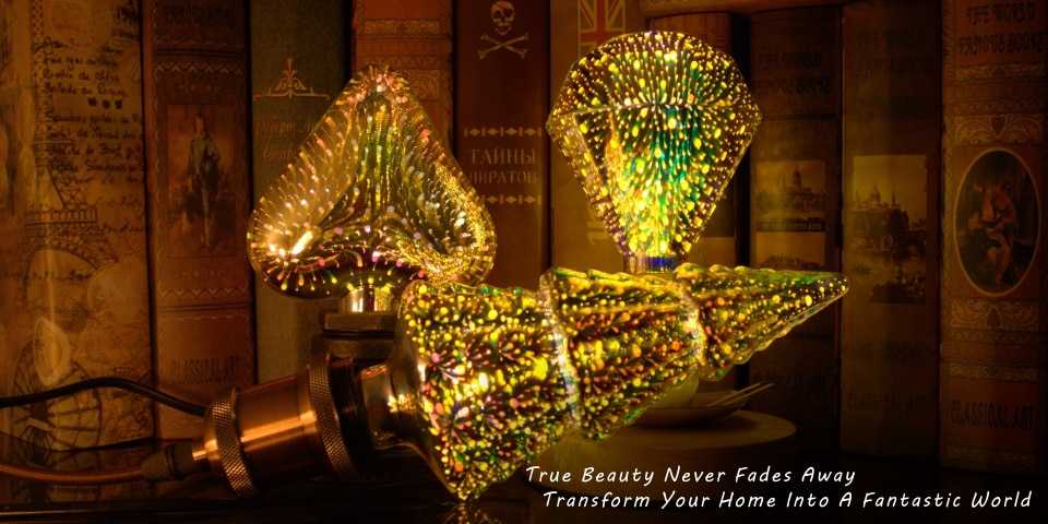 3D Decoration LED Light Bulb E27 6W 85-265V Vintage Star Fireworks Edison Bulb Lamp Holiday Night Light Novelty Christmas Tree