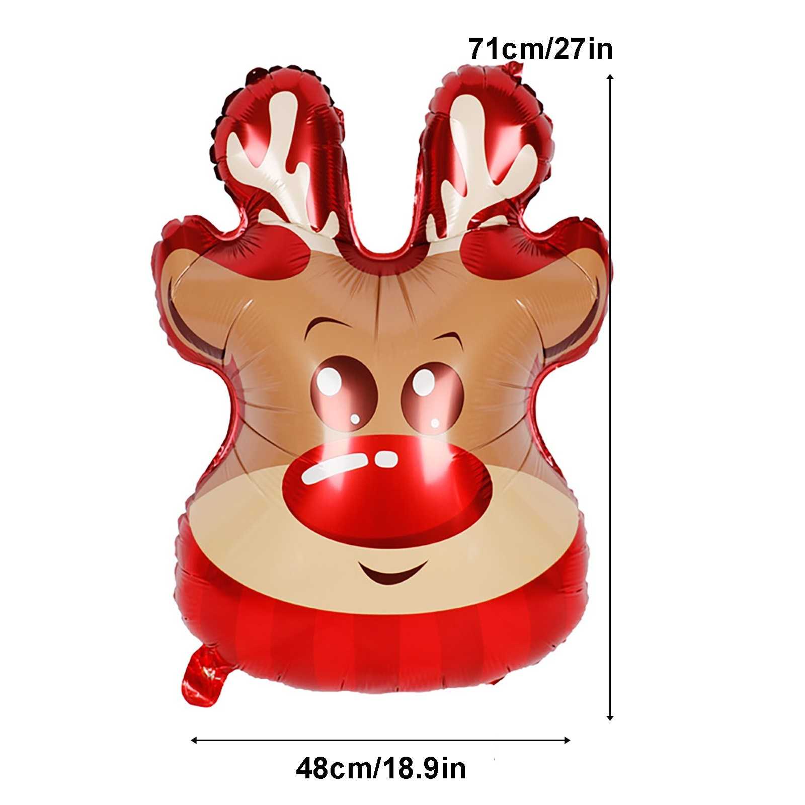 1pcs Mini Christmas Balloons Santa Claus Snowman Elk Air Globos Noel Bell Inflatable Toys Kid Christmas Decoration Navidad 2022