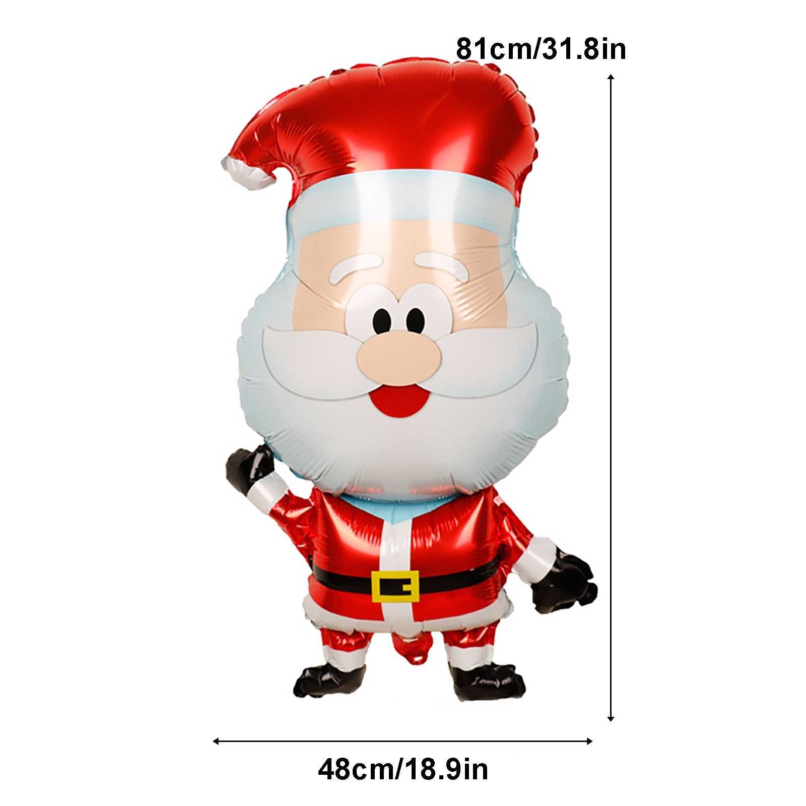 1pcs Mini Christmas Balloons Santa Claus Snowman Elk Air Globos Noel Bell Inflatable Toys Kid Christmas Decoration Navidad 2022