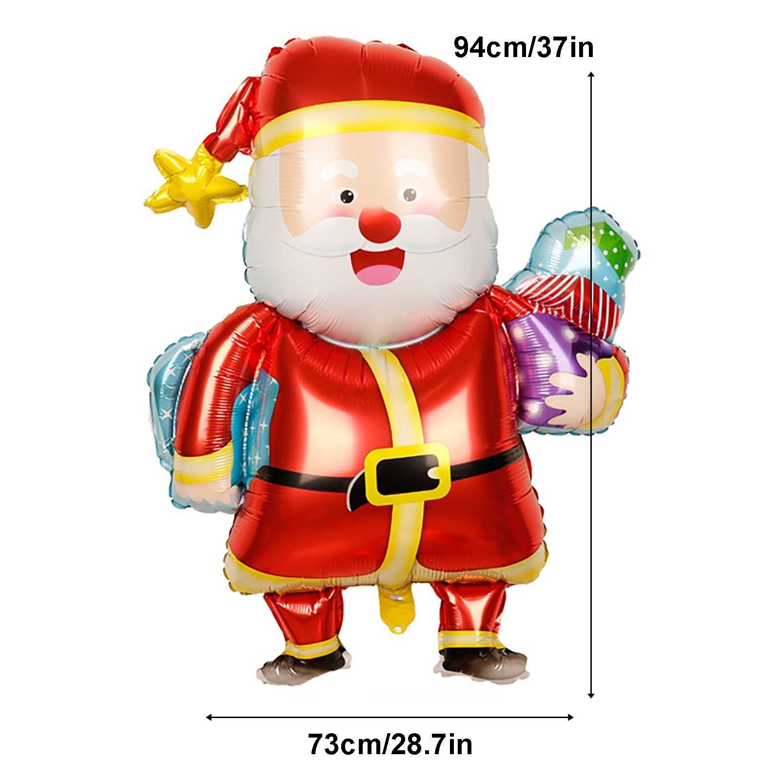 1pcs Mini Christmas Balloons Santa Claus Snowman Elk Air Globos Noel Bell Inflatable Toys Kid Christmas Decoration Navidad 2022