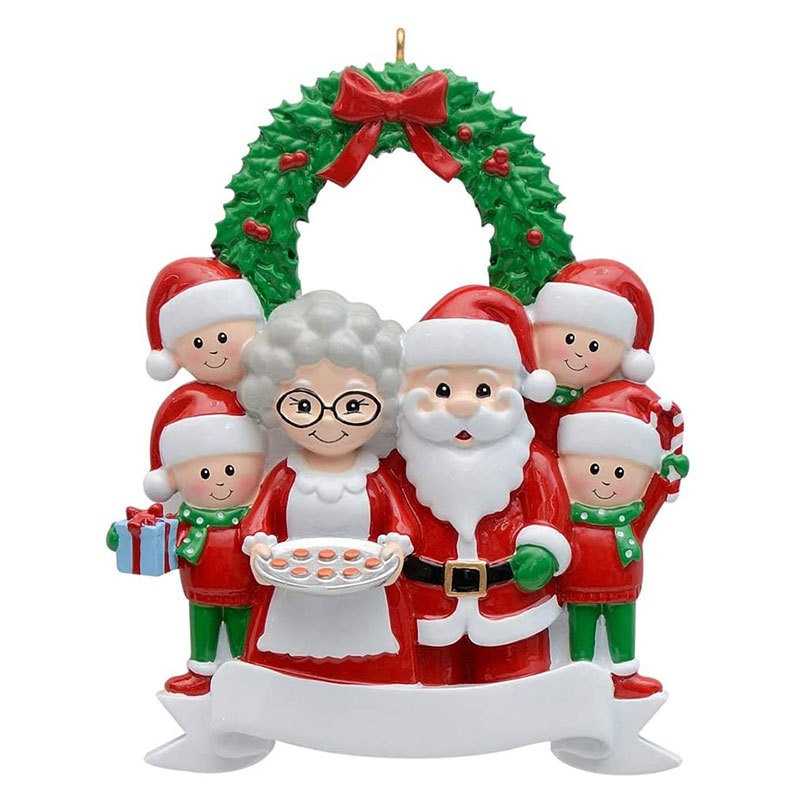 2022 Christmas Holiday Decorations Personalised Family Christmas Xmas Tree Bauble Decoration Ornament Elk Deer Family ornaments