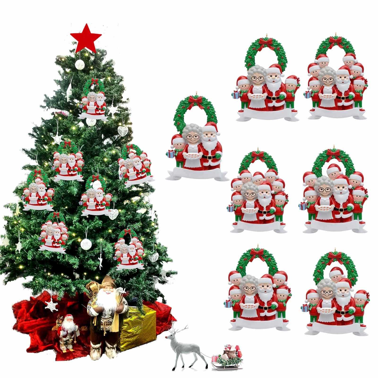 2022 Christmas Holiday Decorations Personalised Family Christmas Xmas Tree Bauble Decoration Ornament Elk Deer Family ornaments