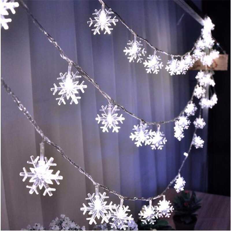 1.5M/3M Snowflake LED String Lights Fairy Lights Festoon Led Light Battery-operated Garland New Year Christmas Decorations 2022