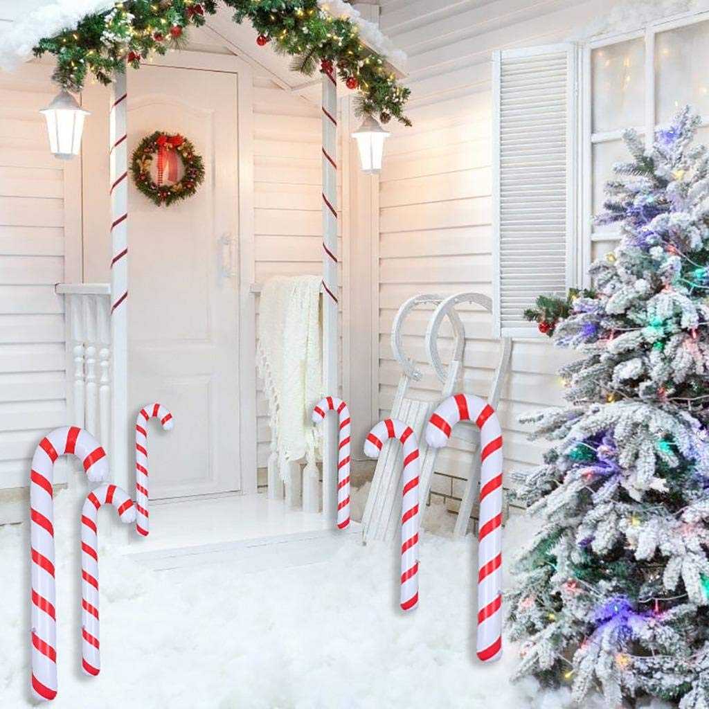 90cm Inflatable Christmas Candy Cane Stick Balloons Outdoor Candy Canes Decor for Xmas Decoration Supplies 2022 Navidad