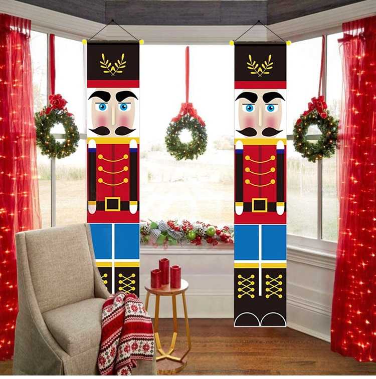 Christmas Door Decoration 2022 Merry Christmas Banner Decor for Home Hanging Xmas Ornament Navidad Happy New Year Gift 2023