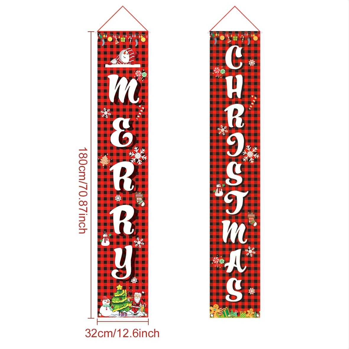 Christmas Door Decoration 2022 Merry Christmas Banner Decor for Home Hanging Xmas Ornament Navidad Happy New Year Gift 2023