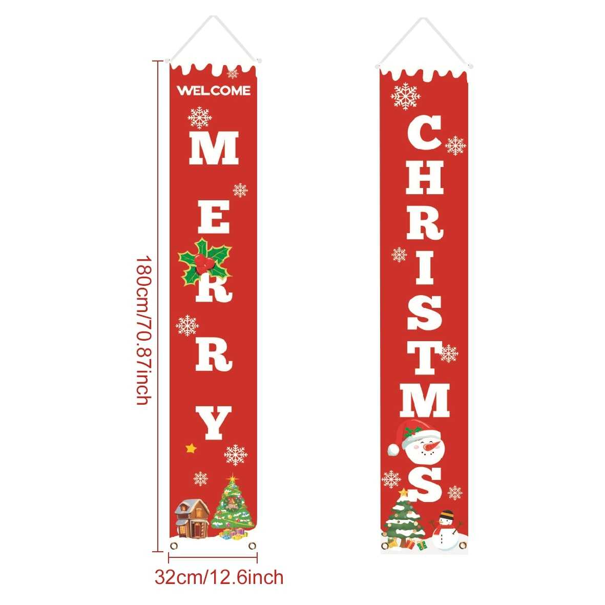 Christmas Door Decoration 2022 Merry Christmas Banner Decor for Home Hanging Xmas Ornament Navidad Happy New Year Gift 2023