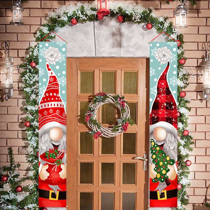 Christmas Door Decoration 2022 Merry Christmas Banner Decor for Home Hanging Xmas Ornament Navidad Happy New Year Gift 2023