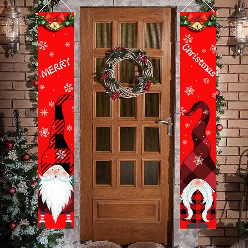 Christmas Door Decoration 2022 Merry Christmas Banner Decor for Home Hanging Xmas Ornament Navidad Happy New Year Gift 2023