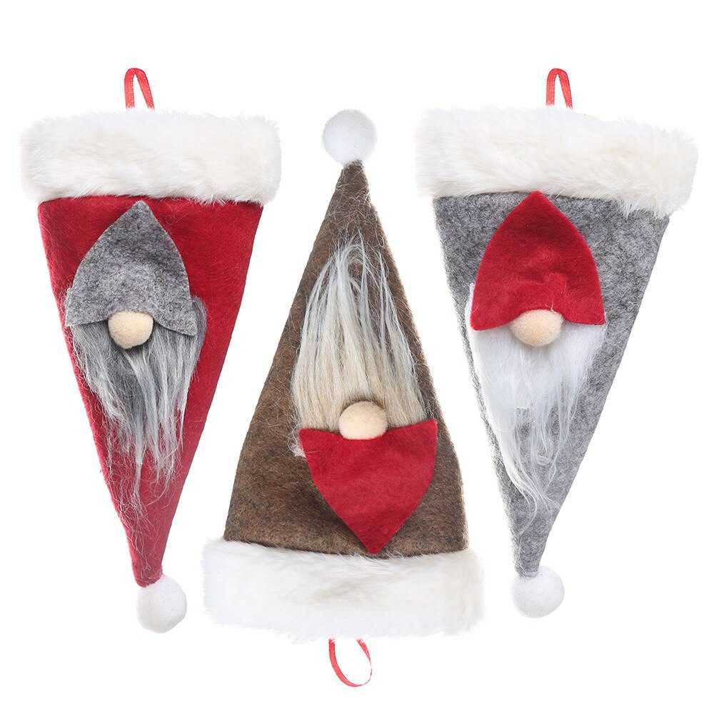 2021 Noel Christmas Decorations for Home Dinner Table Decor New Year 2022 Christmas Gift Tableware Fork Knife Holder Bag Navidad