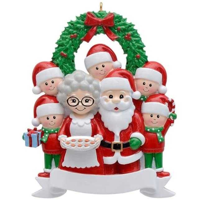 Family Christmas Tree Decoration Pendant Santa Reindeer Snowman Family Christmas Family Pendant Family Party Decoration 2022