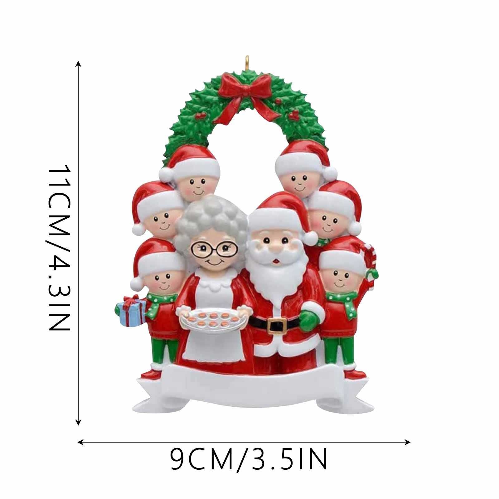 Family Christmas Tree Decoration Pendant Santa Reindeer Snowman Family Christmas Family Pendant Family Party Decoration 2022