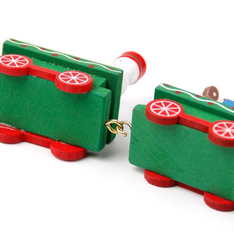 Christmas Plastic/Wooden Train Toy Merry Christmas Decor For Home Kids Christmas Gift Xmas Ornaments Navidad 2022 New Year 2023