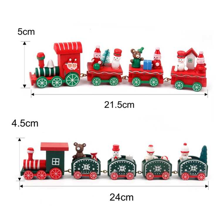 Christmas Plastic/Wooden Train Toy Merry Christmas Decor For Home Kids Christmas Gift Xmas Ornaments Navidad 2022 New Year 2023