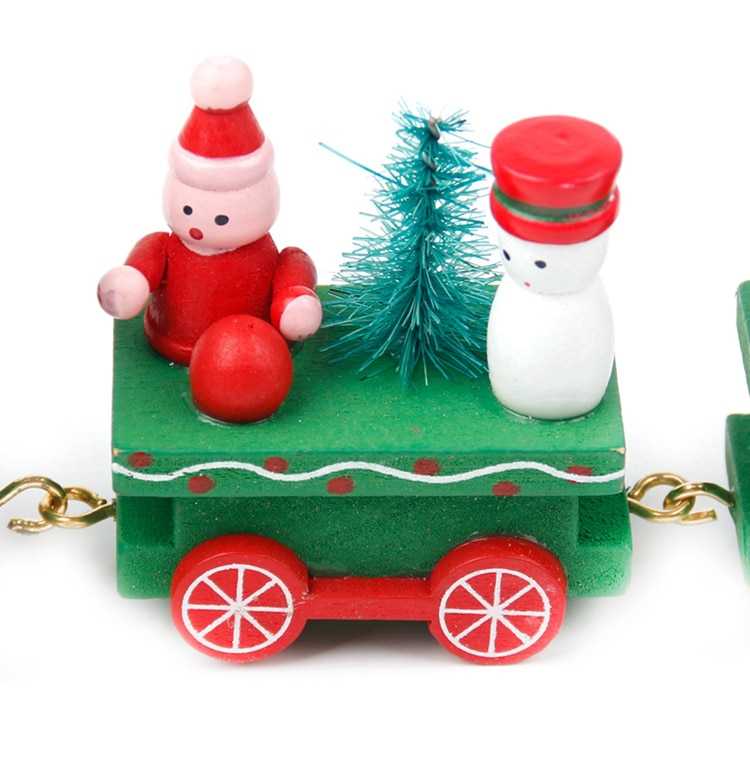 Christmas Plastic/Wooden Train Toy Merry Christmas Decor For Home Kids Christmas Gift Xmas Ornaments Navidad 2022 New Year 2023