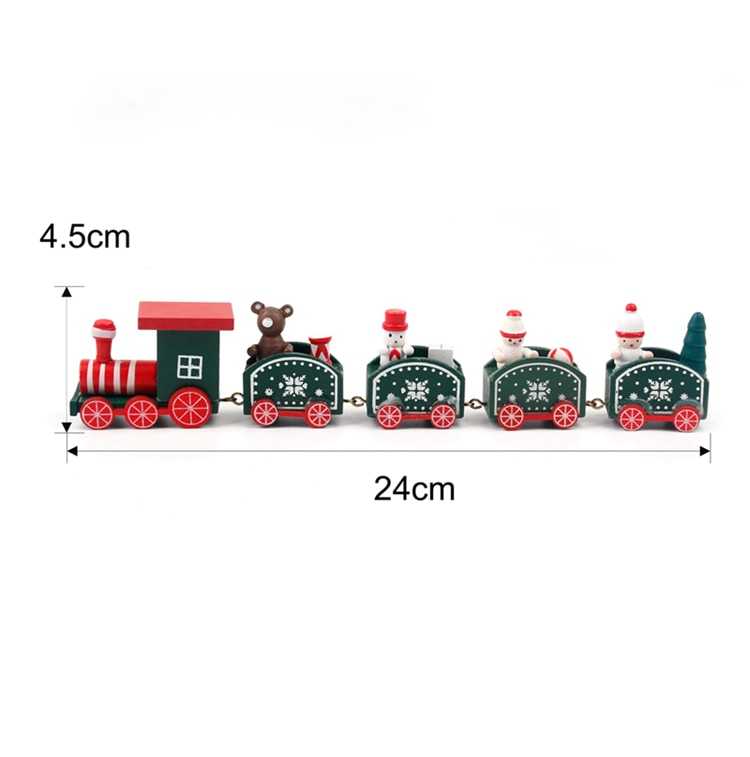 Christmas Plastic/Wooden Train Toy Merry Christmas Decor For Home Kids Christmas Gift Xmas Ornaments Navidad 2022 New Year 2023