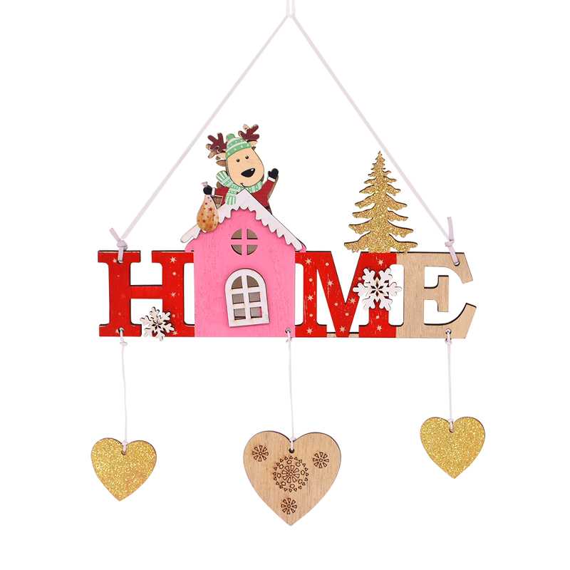 Christmas Wooden Hanging Ornaments Pendant Merry Christmas Decorations for Home 2021 Xmas Tree Gifts Navidad New Year 2022