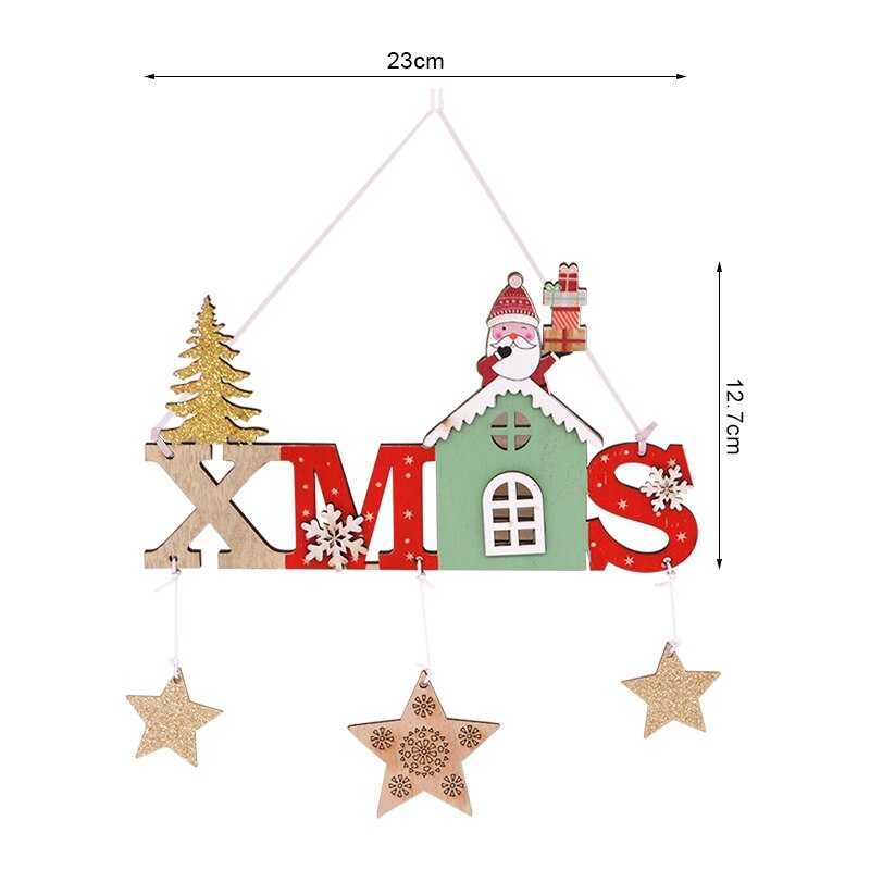 Christmas Wooden Hanging Ornaments Pendant Merry Christmas Decorations for Home 2021 Xmas Tree Gifts Navidad New Year 2022