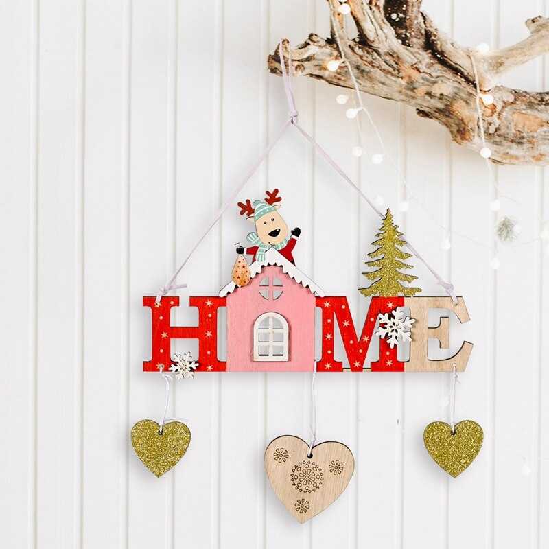 Christmas Wooden Hanging Ornaments Pendant Merry Christmas Decorations for Home 2021 Xmas Tree Gifts Navidad New Year 2022