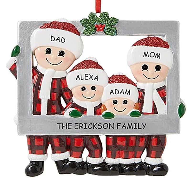 Family Christmas Tree Decoration Pendant Reindeer Family 2-6 People Christmas Family Pendant Family Party Decoration 2022