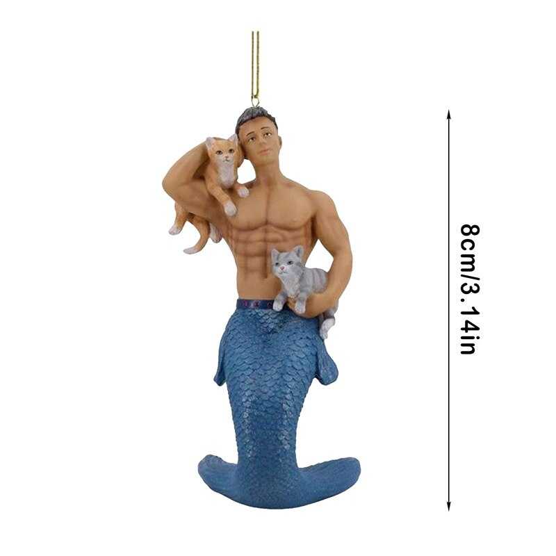 Acrylic Merman Christmas Decoration 2022 Christmas Tree Hanging Pendants Christmas Ornaments Navidad New Year 2023