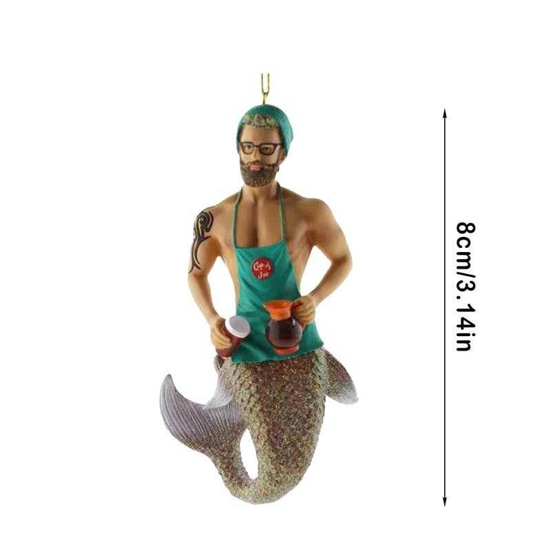 Acrylic Merman Christmas Decoration 2022 Christmas Tree Hanging Pendants Christmas Ornaments Navidad New Year 2023