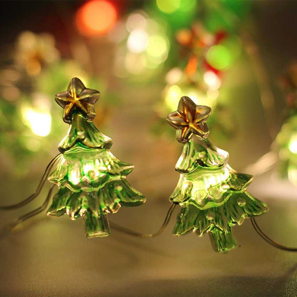 10/20/30 Leds Garland Lights Christmas Bell LED String Light Decor for Home Xmas Ornaments Navidad Gifts Noel 2022 New Year 2023