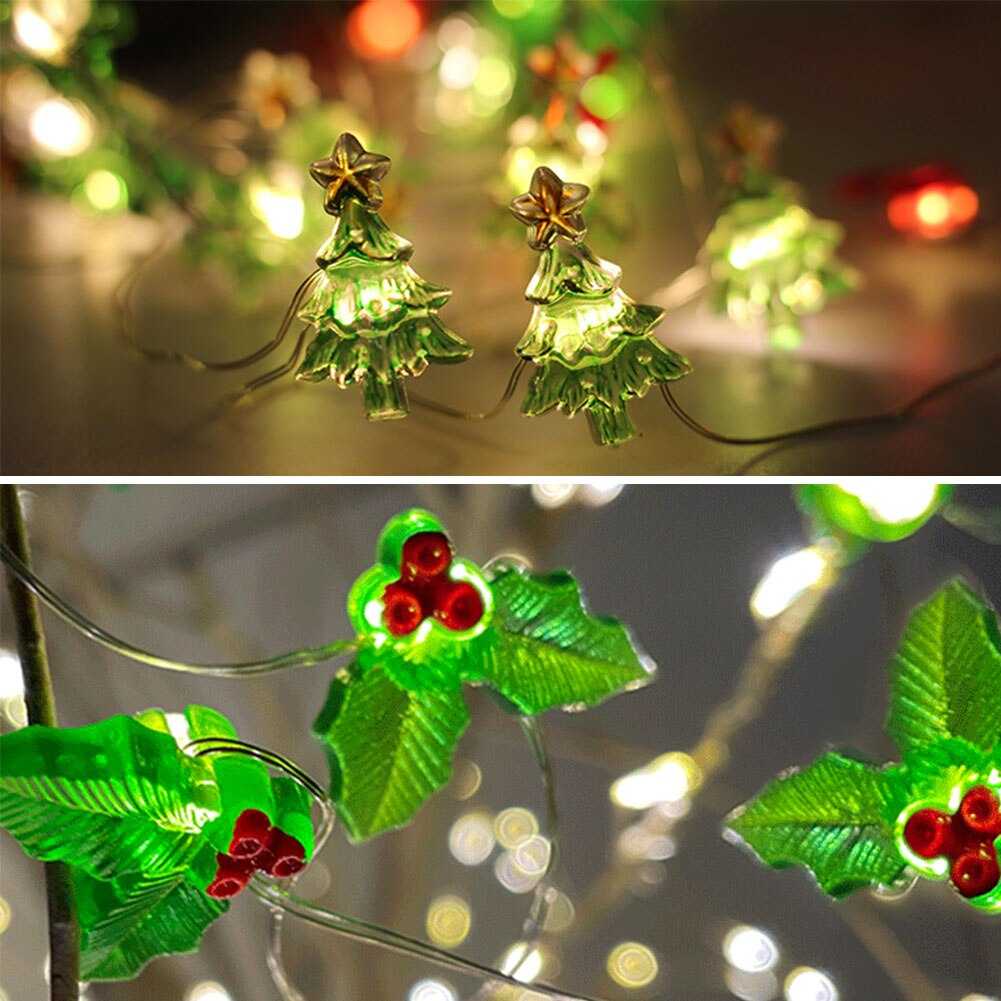 10/20/30 Leds Garland Lights Christmas Bell LED String Light Decor for Home Xmas Ornaments Navidad Gifts Noel 2022 New Year 2023