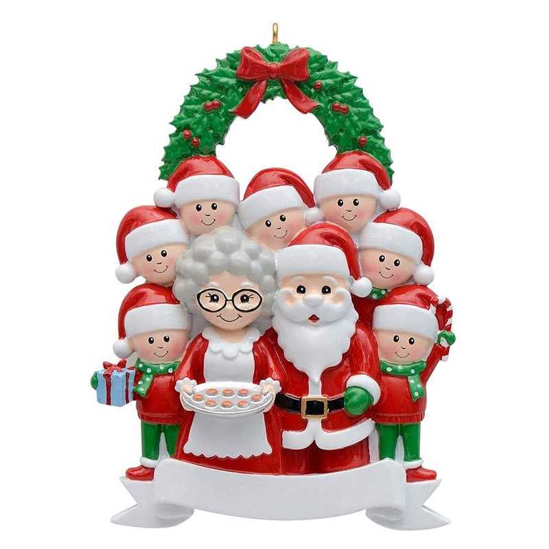 1PCS Christmas Family Pendant Personalized Ornament The Family Under Street Lights Creative Christmas Ornament Home Decor 2022