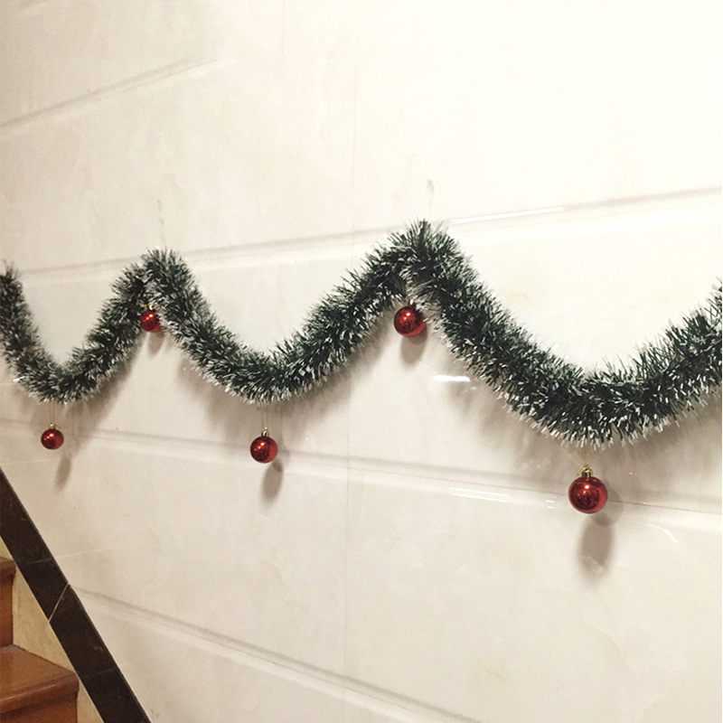 2020 New 2M Christmas Garland Home Party Wall Door Decor Christmas Tree Ornaments Tinsel Strips with Bowknot Party Supplies U3