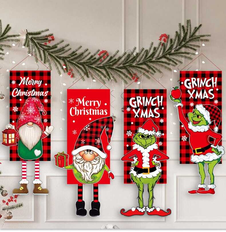 Christmas Porch Door Banner Hanging Faceless Doll Merry Christmas Home Christmas Ornaments Xmas Tree Decoration Navidad 2022