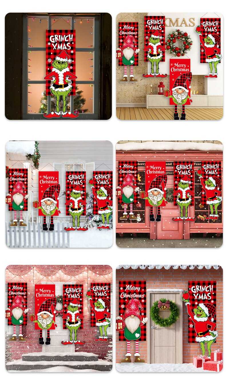 Christmas Porch Door Banner Hanging Faceless Doll Merry Christmas Home Christmas Ornaments Xmas Tree Decoration Navidad 2022