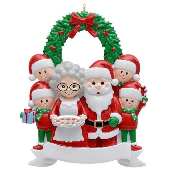 DIY Personalized Christmas Tree Pendant Santa Family Resin Crafts Decoration Small Hanging Pendant Home Decorations 2022 2023