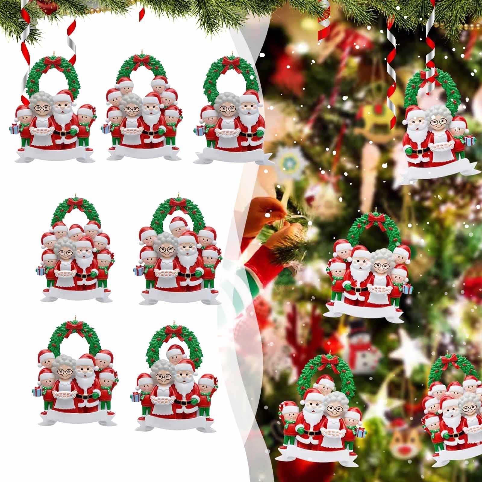 DIY Personalized Christmas Tree Pendant Santa Family Resin Crafts Decoration Small Hanging Pendant Home Decorations 2022 2023