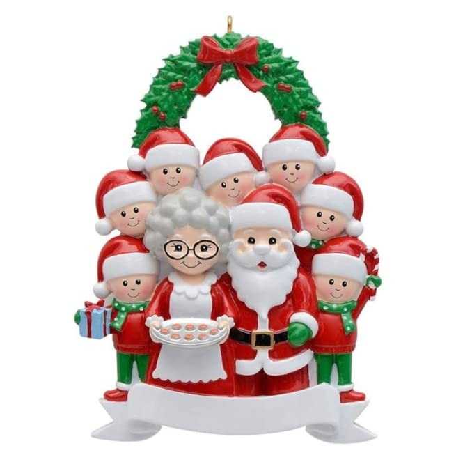 DIY Personalized Christmas Tree Pendant Santa Family Resin Crafts Decoration Small Hanging Pendant Home Decorations 2022 2023