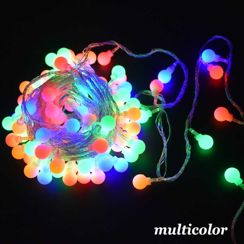 6m 10m 20m 30m 50m Ball Christmas Lights 110V 220V Bulb Fairy Led String Light for Home Wedding Holiday Outdoor Decorative Lamp