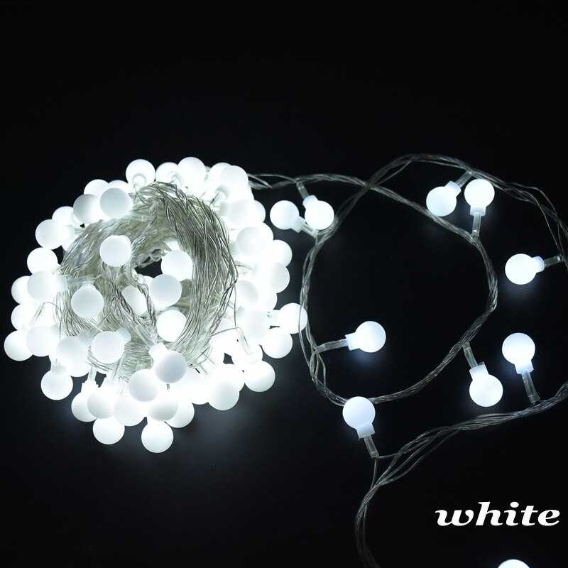 6m 10m 20m 30m 50m Ball Christmas Lights 110V 220V Bulb Fairy Led String Light for Home Wedding Holiday Outdoor Decorative Lamp