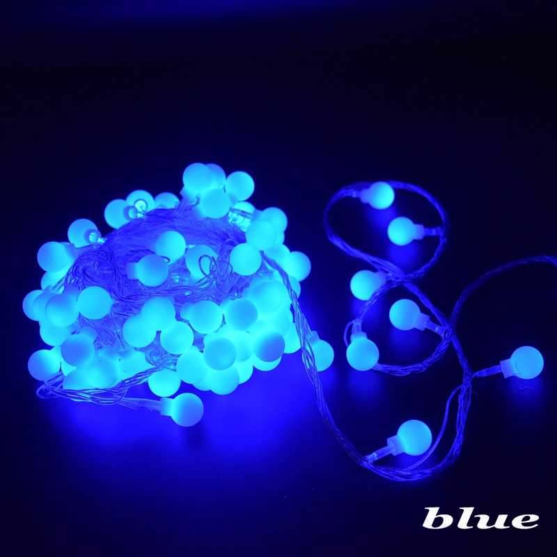 6m 10m 20m 30m 50m Ball Christmas Lights 110V 220V Bulb Fairy Led String Light for Home Wedding Holiday Outdoor Decorative Lamp