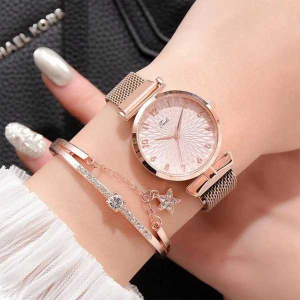 Rhinestone Watch Bracelet Set